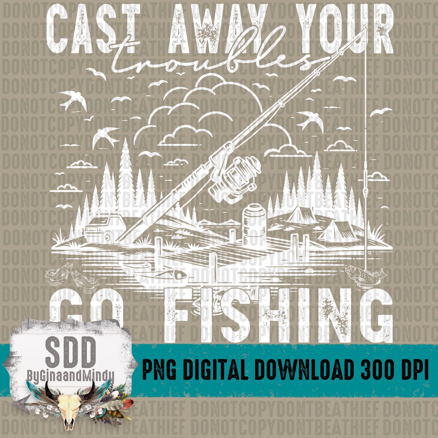 Cast Away Your Troubles Go Fishing Bundle