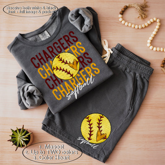 CUSTOM Mascot Softball Bundle