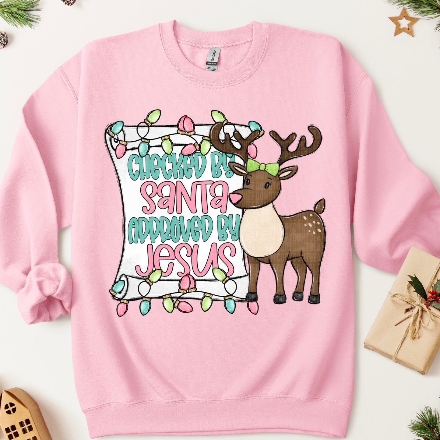 Checked by Santa Approved by Jesus