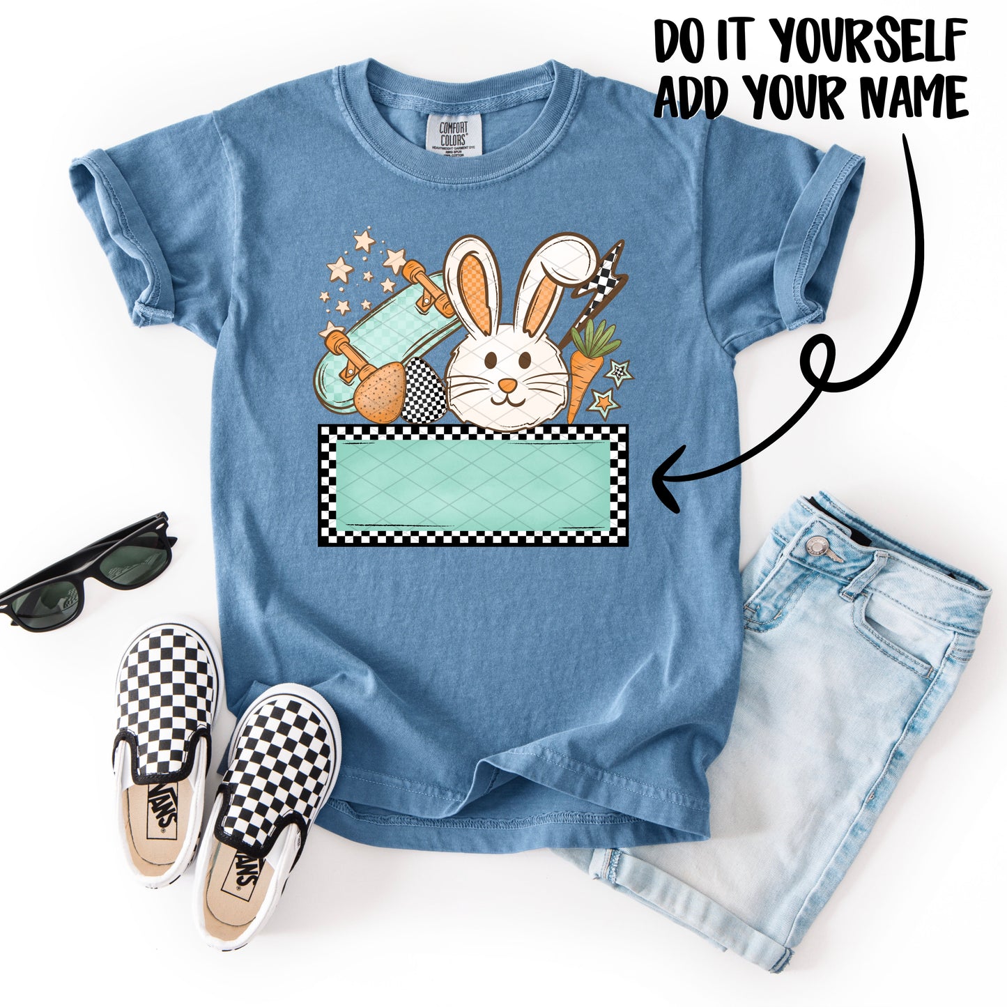 Checkered Boy Easter Name Plate DIY (Font Used in Listing is "STRUT")
