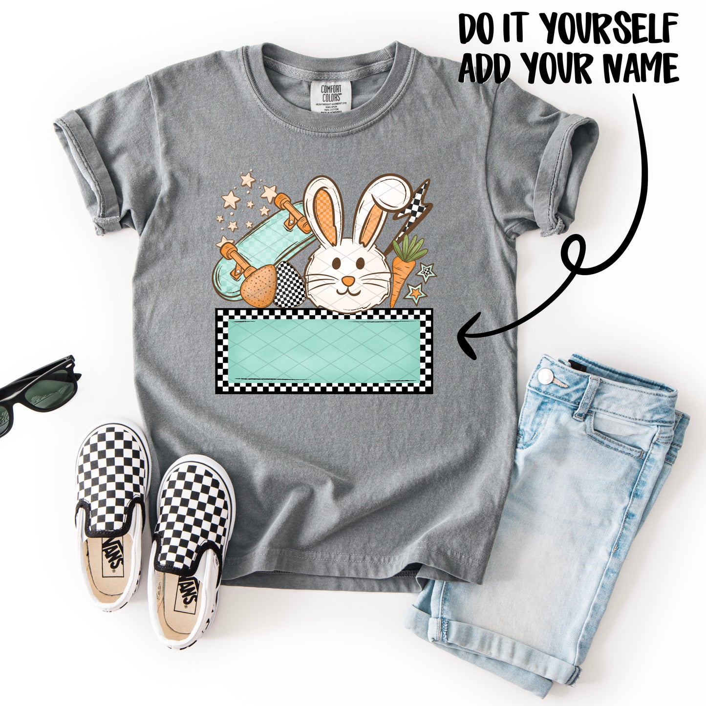 Checkered Boy Easter Name Plate DIY (Font Used in Listing is "STRUT")