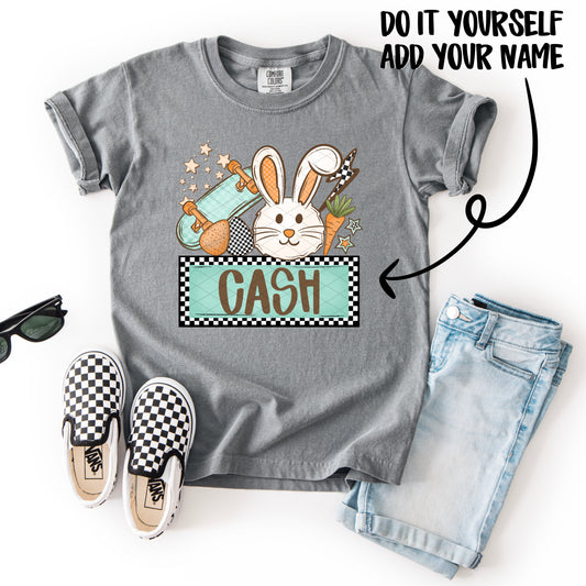 Checkered Boy Easter Name Plate DIY (Font Used in Listing is "STRUT")