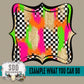 Checkered Brush Strokes Paper (Not Seamless)
