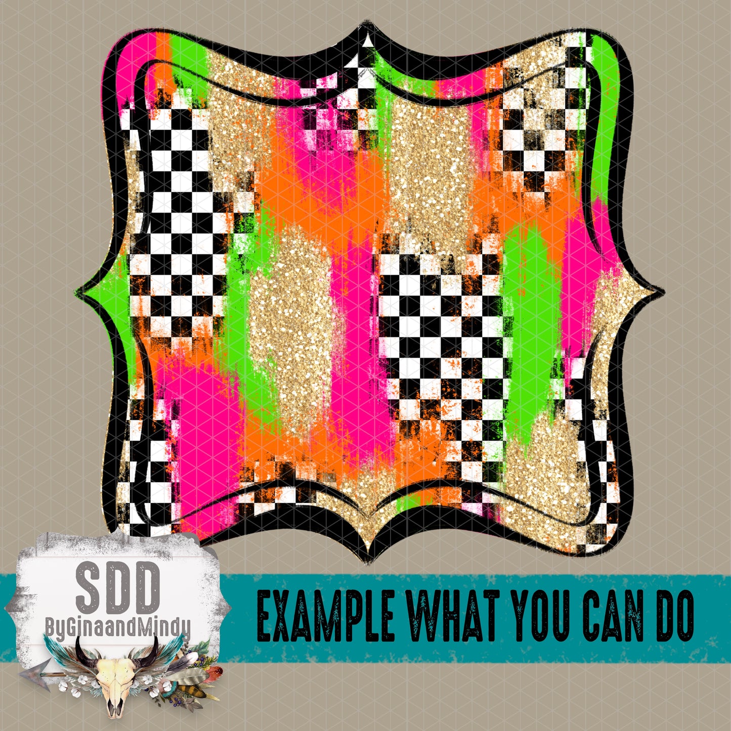 Checkered Brush Strokes Paper (Not Seamless)