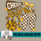Cheer Bows; Brown & Yellow Gold