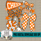 Cheer Bows; Orange & White