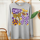 Cheer Bows; Purple & Yellow Gold