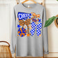 Cheer Bows; Royal Blue & Orange