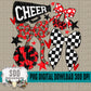 Cheer Bows; Red & Black