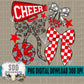Cheer Bows; Red & Grey