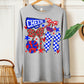 Cheer Bows; Red & Royal Blue