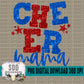 Cheer Mama Bundle With Stars; Red & Royal Blue