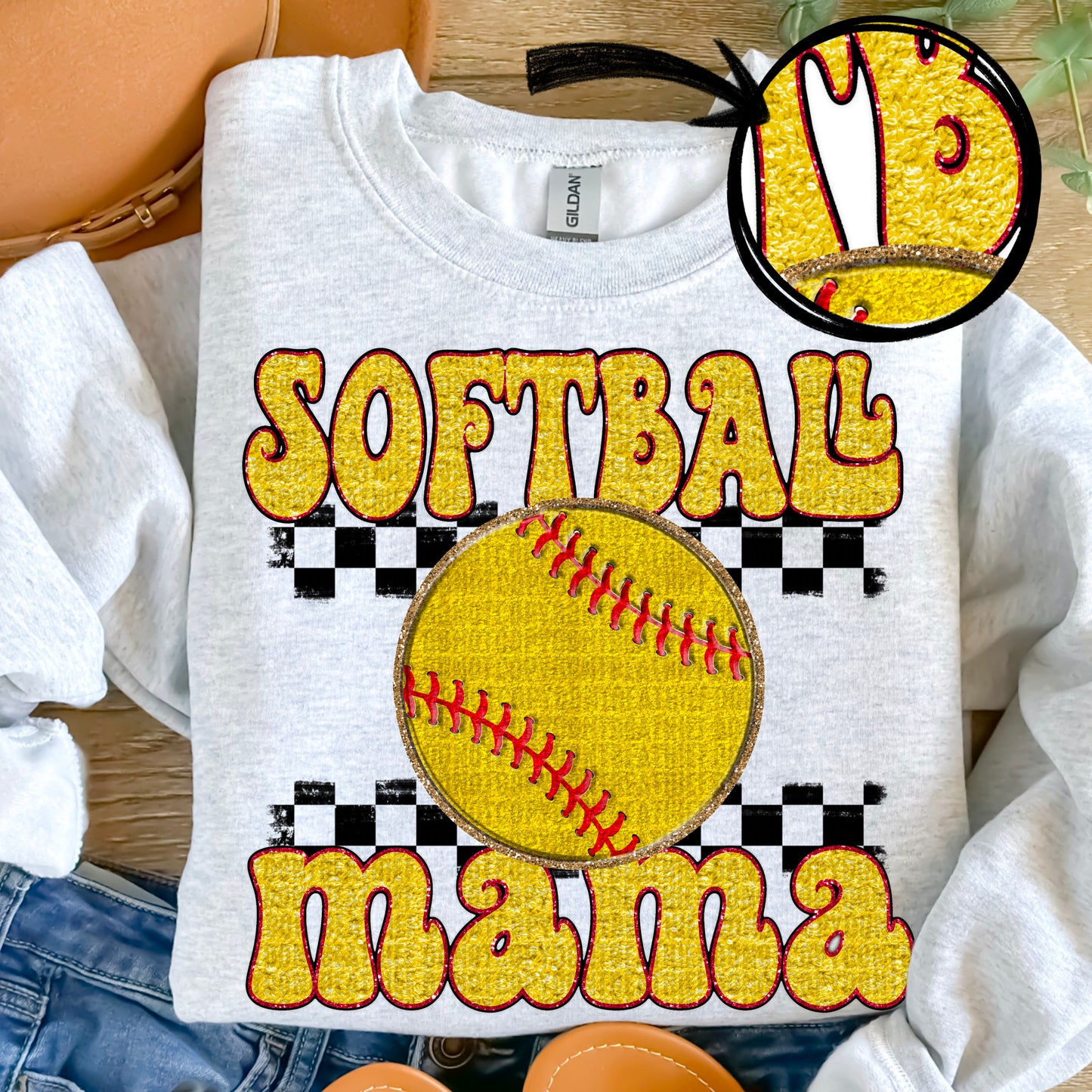 Softball Chenille Letters