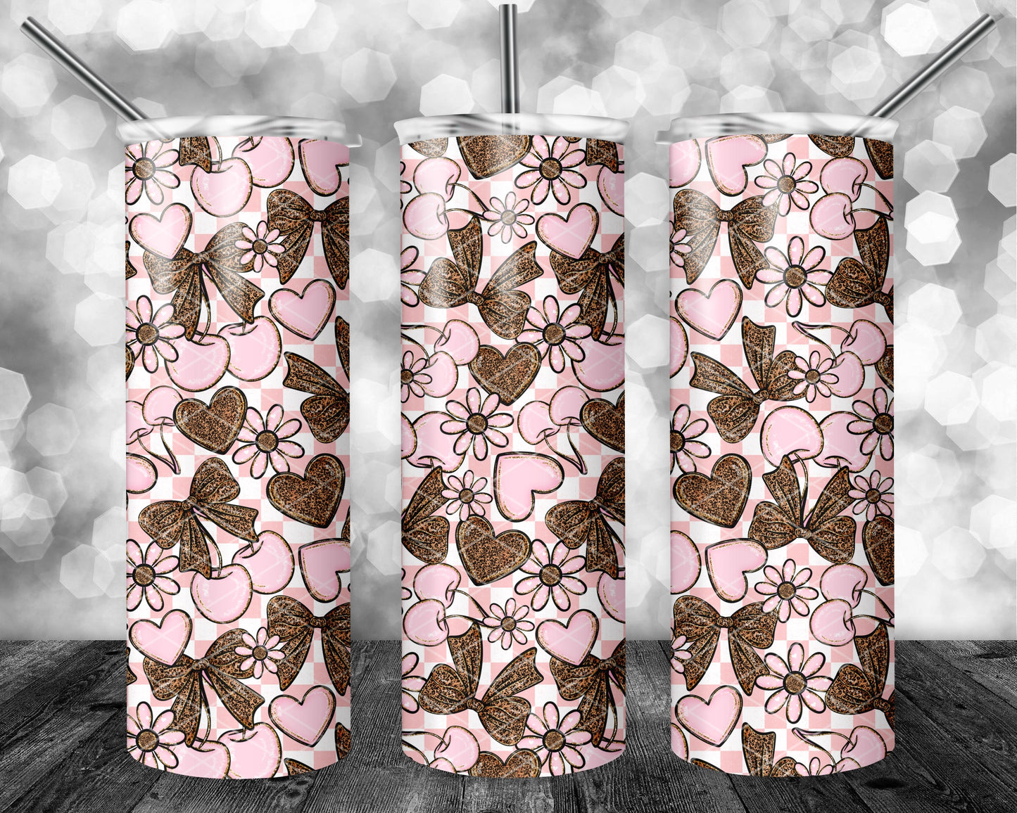 Pink & Leopard Cherries Seamless Bundle