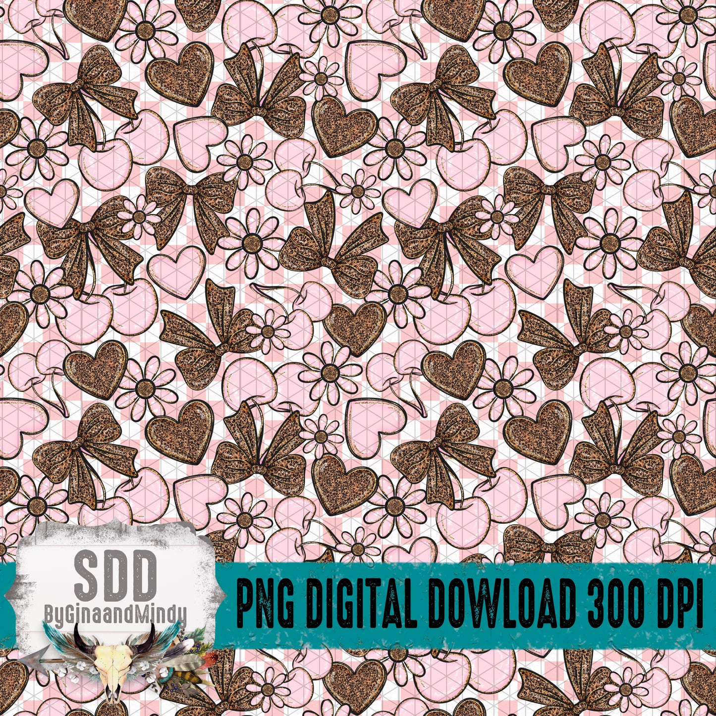 Pink & Leopard Cherries Seamless Bundle