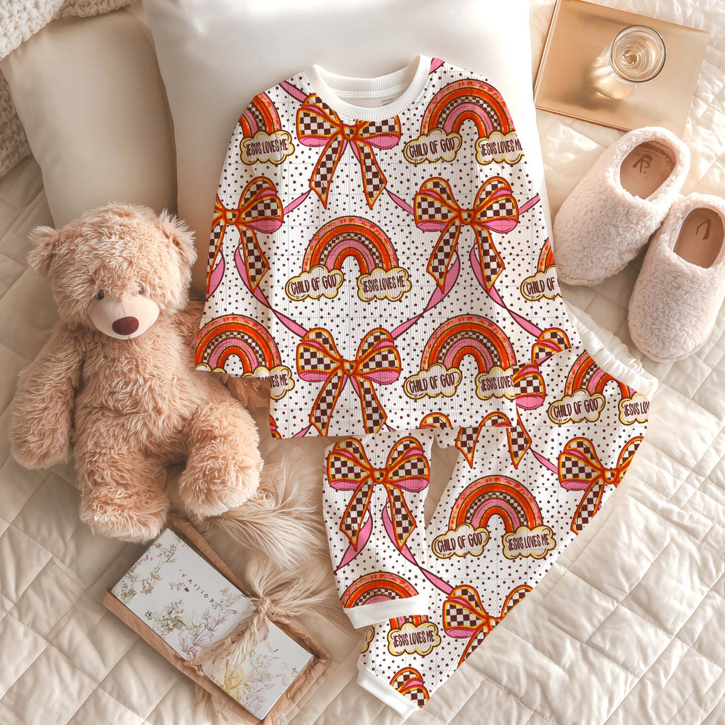 Faith Retro Rainbow Bow Seamless Bundle