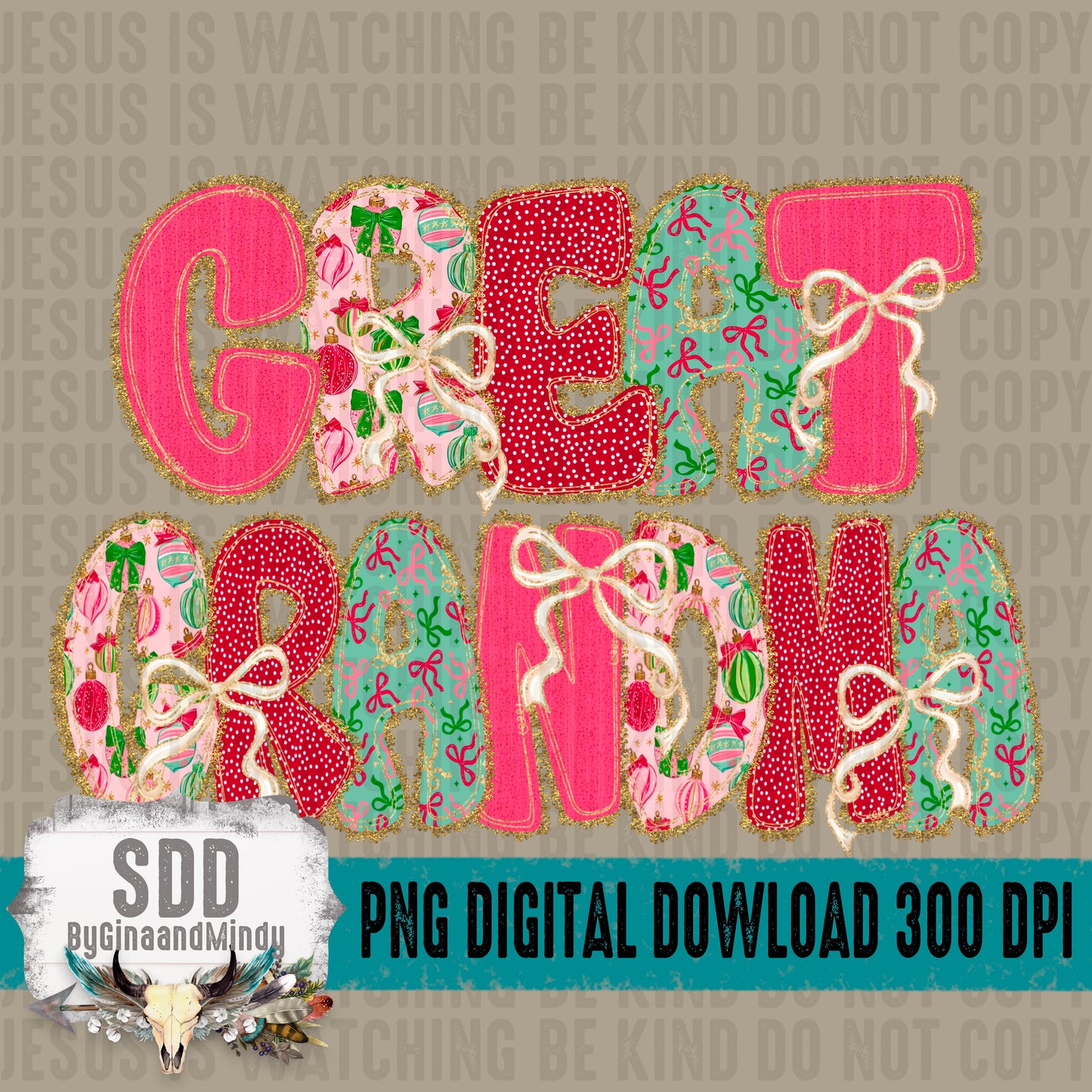 Christmas Bow Lace Collection; Great Grandma