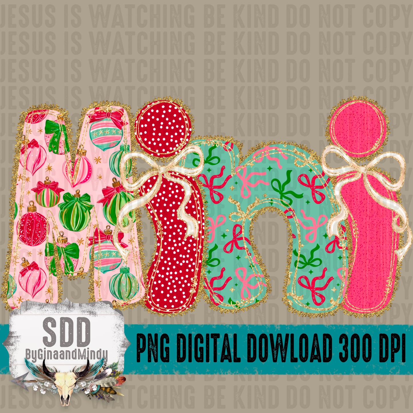 Christmas Bow Lace Collection; Mini