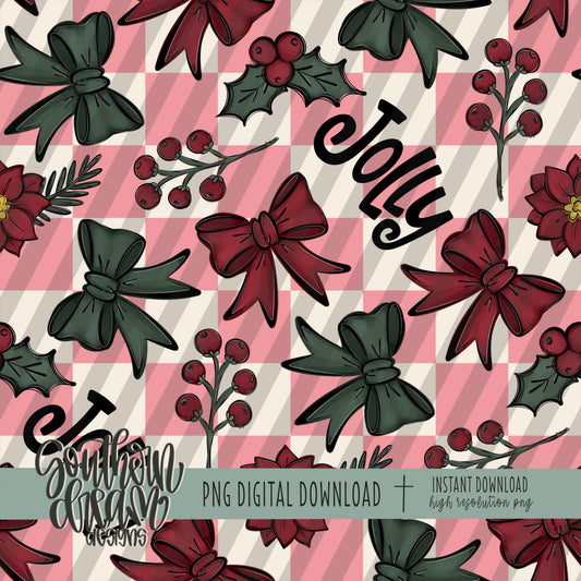 Christmas Cheer and Checkers Seamless Bundle