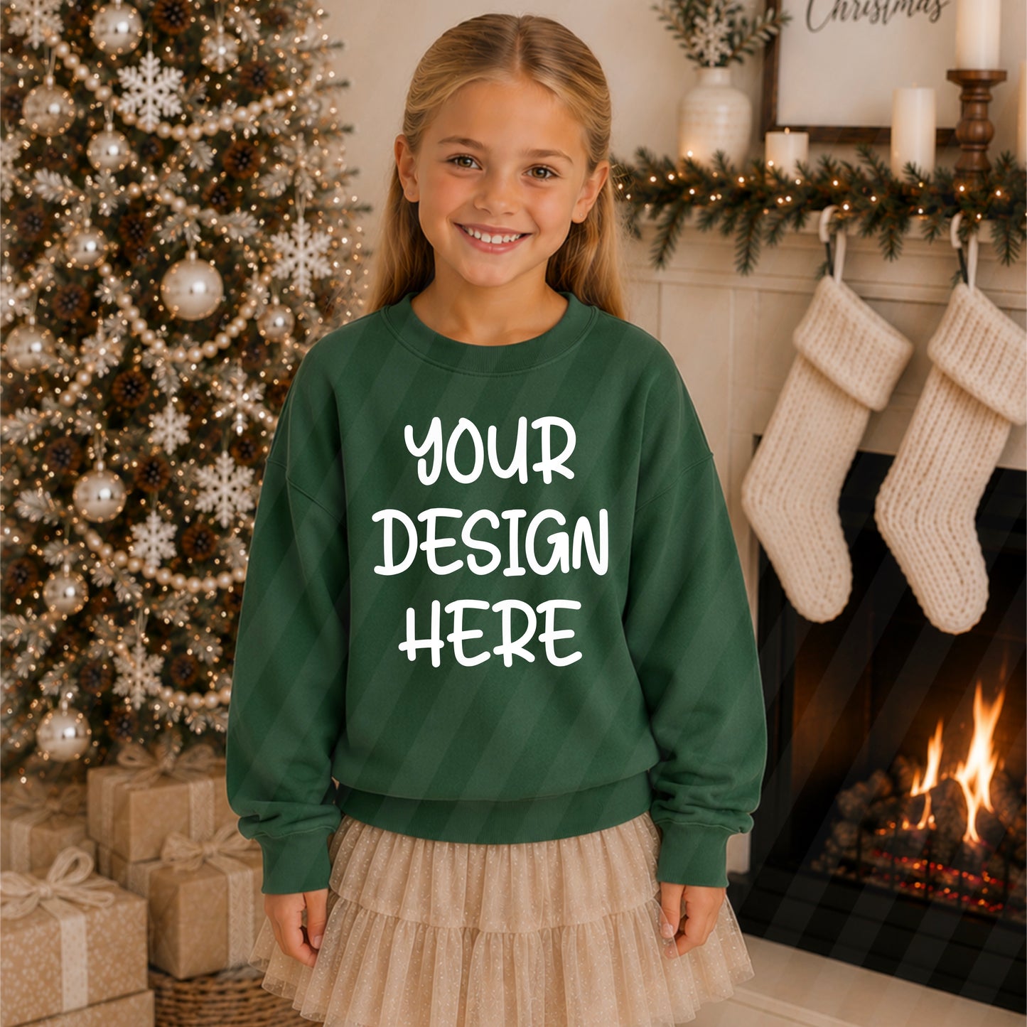 Christmas Crewneck Green (Youth)