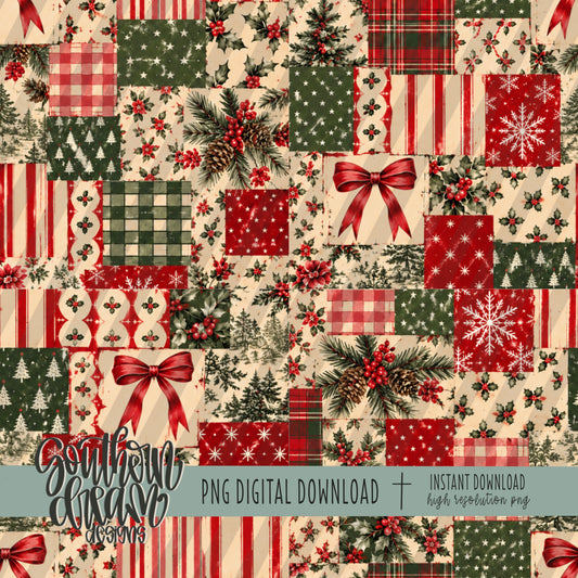 Christmas Heirloom Patchwork Seamless Bundle