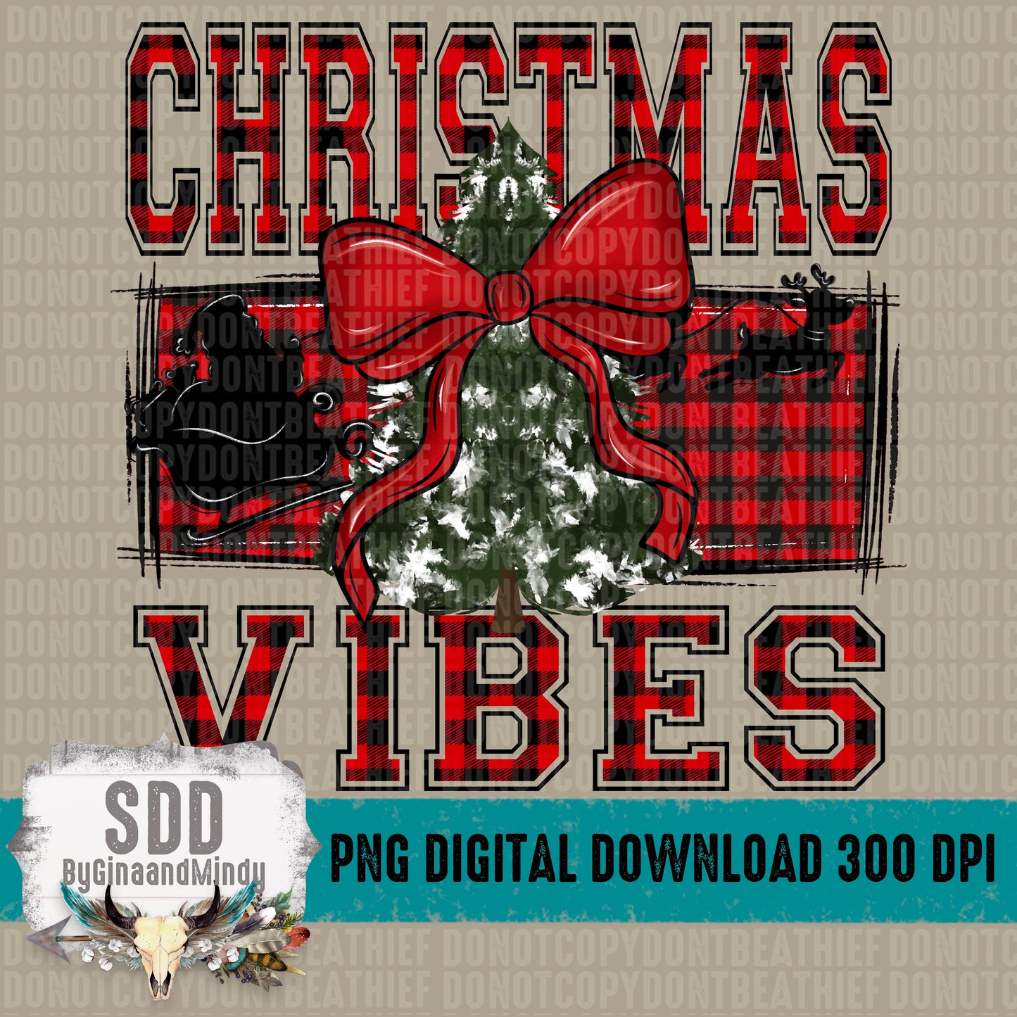 Christmas Vibes Buffalo Plaid