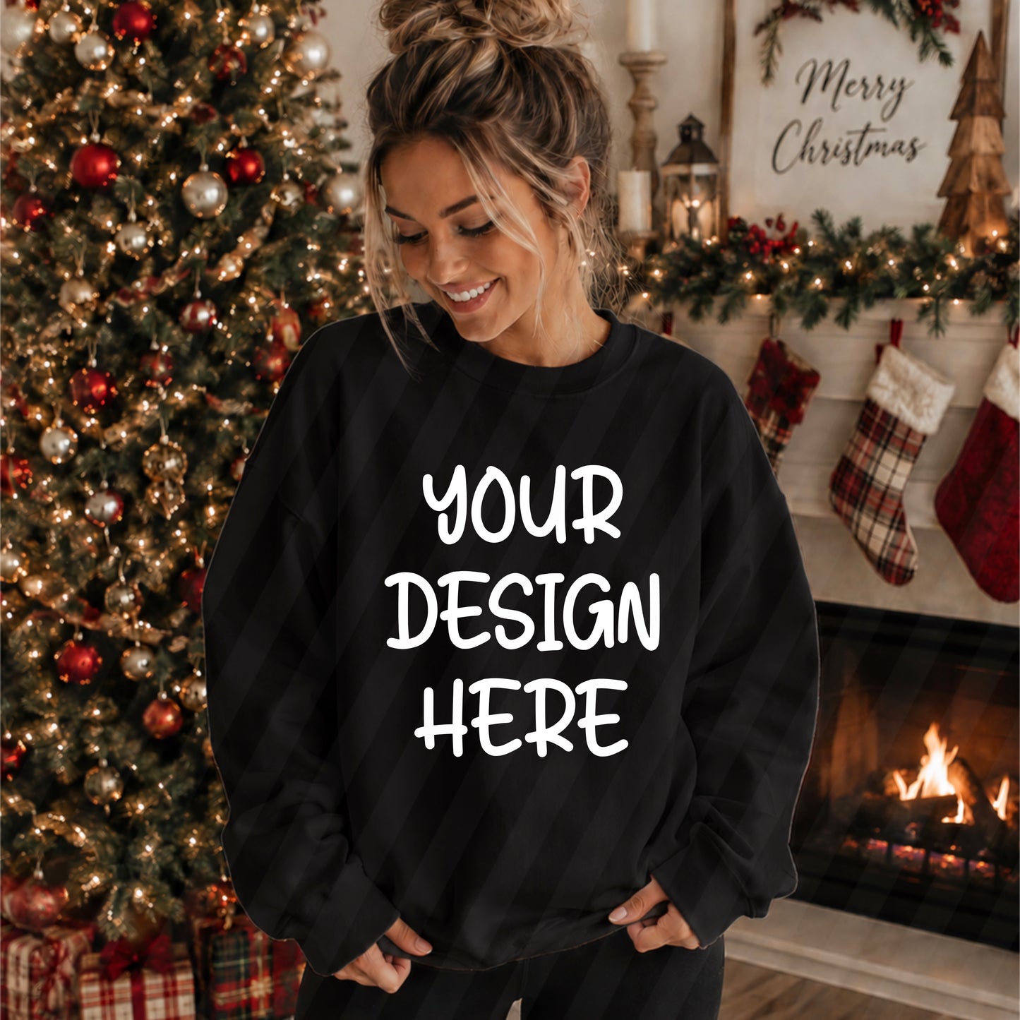 Christmas Crewneck Black
