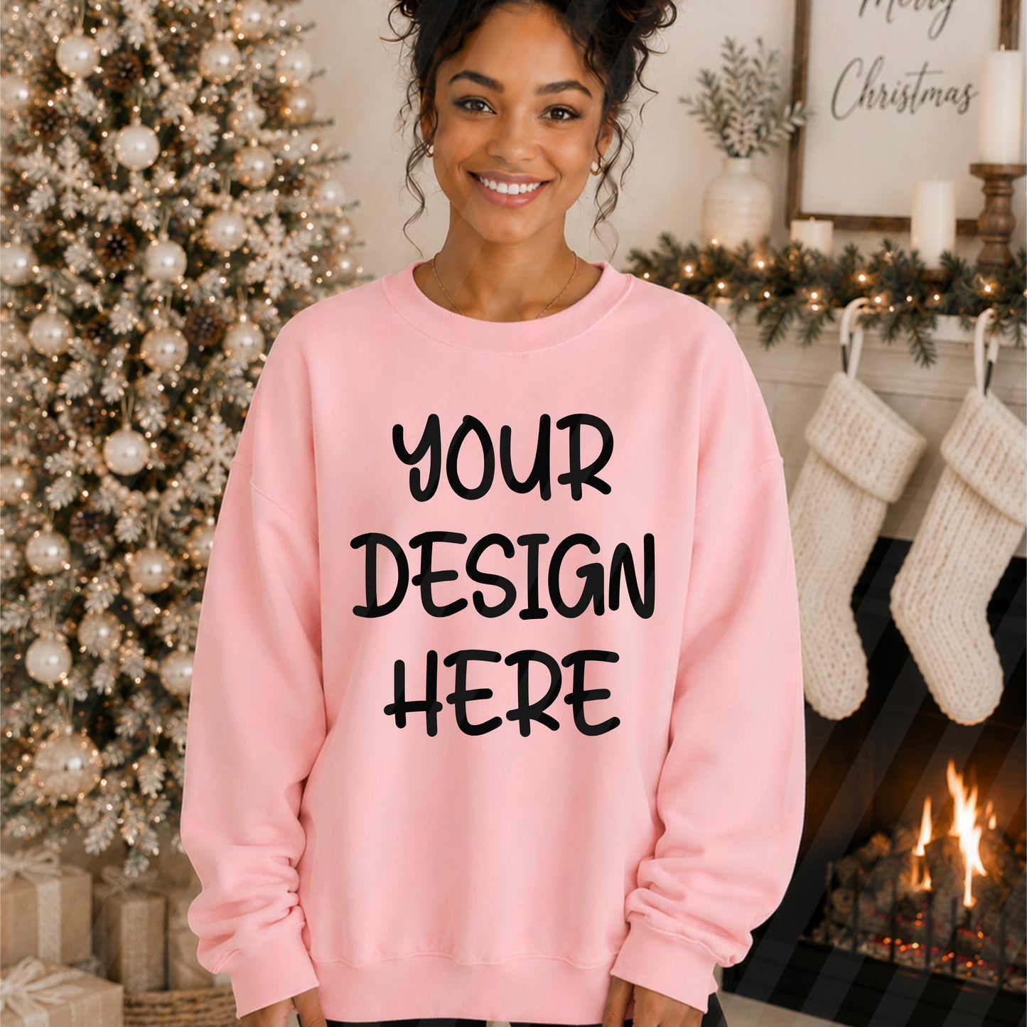 Christmas Crewneck Pink