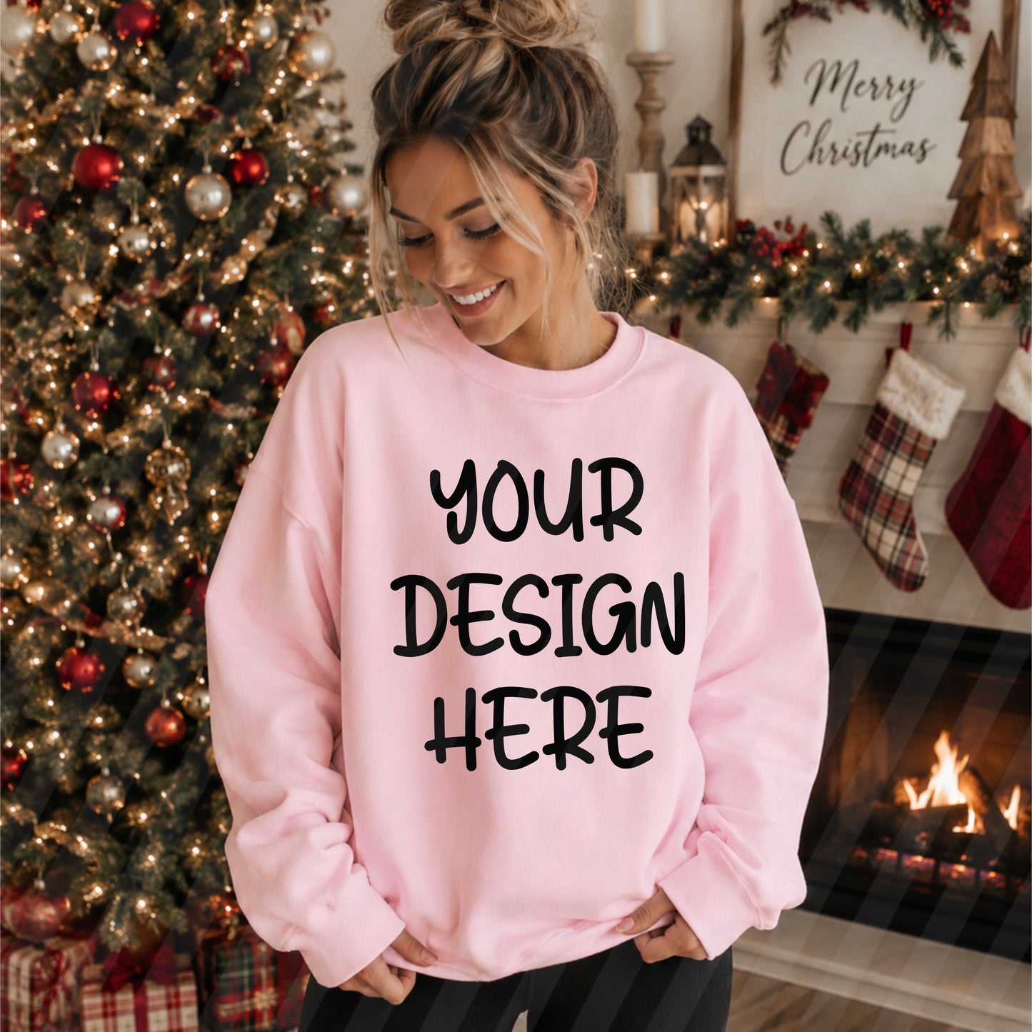 Christmas Crewneck Pink