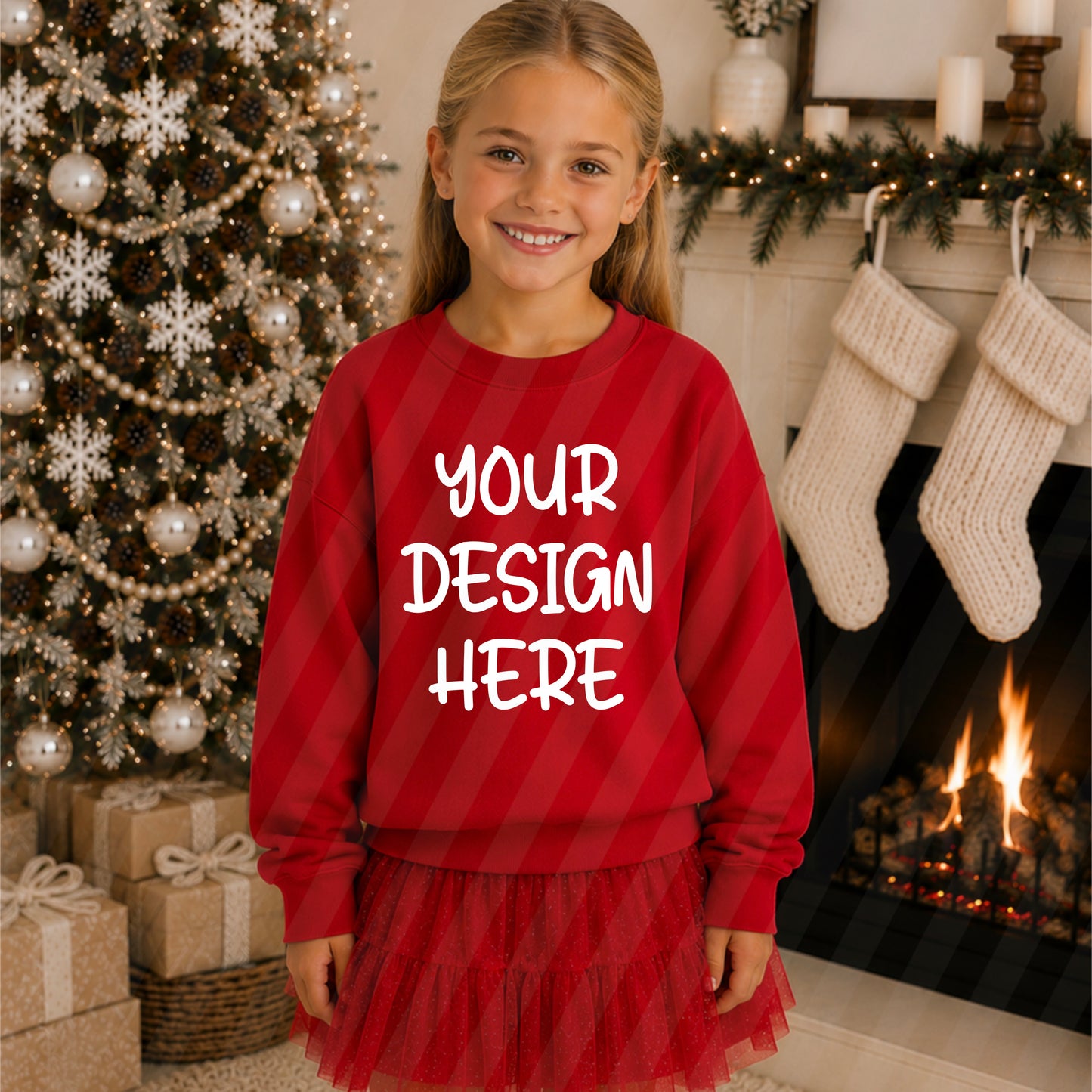 Christmas Crewneck Red (Youth)