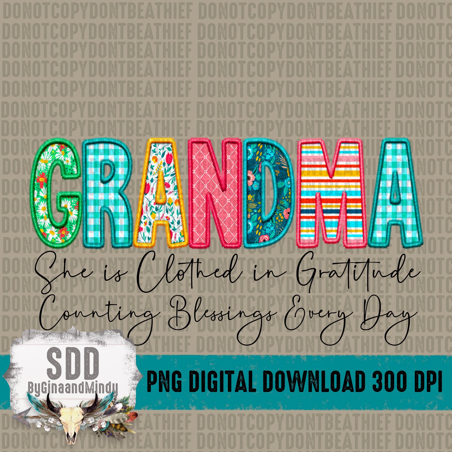 Clothed in Gratitude Grandma