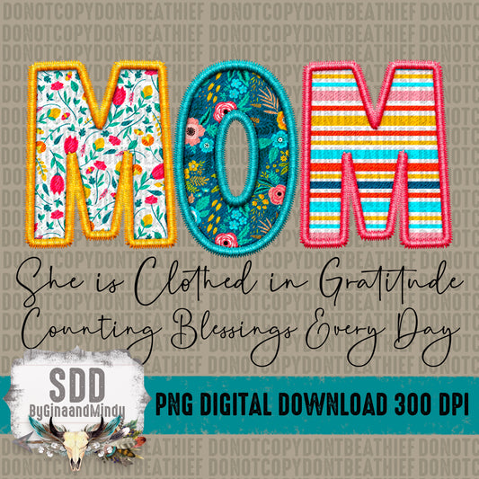 Clothed in Gratitude Mom