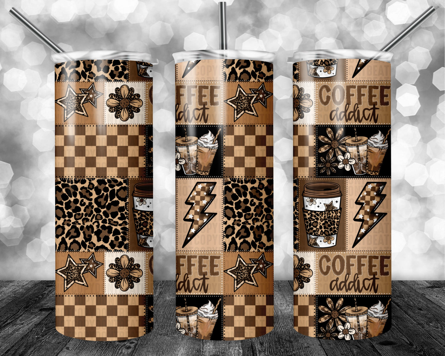 Coffee Addict Patchwork Seamless Bundle