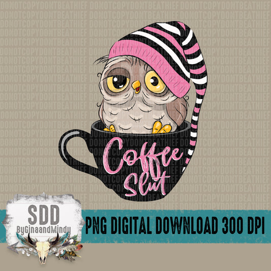 Coffee Slut Owl