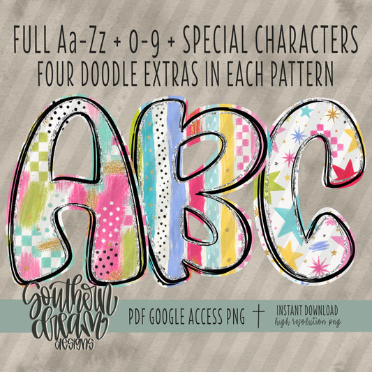 Color Me Happy Alpha (3 Sets Aa-Zz, 0-9, Special Characters, Special Shapes)