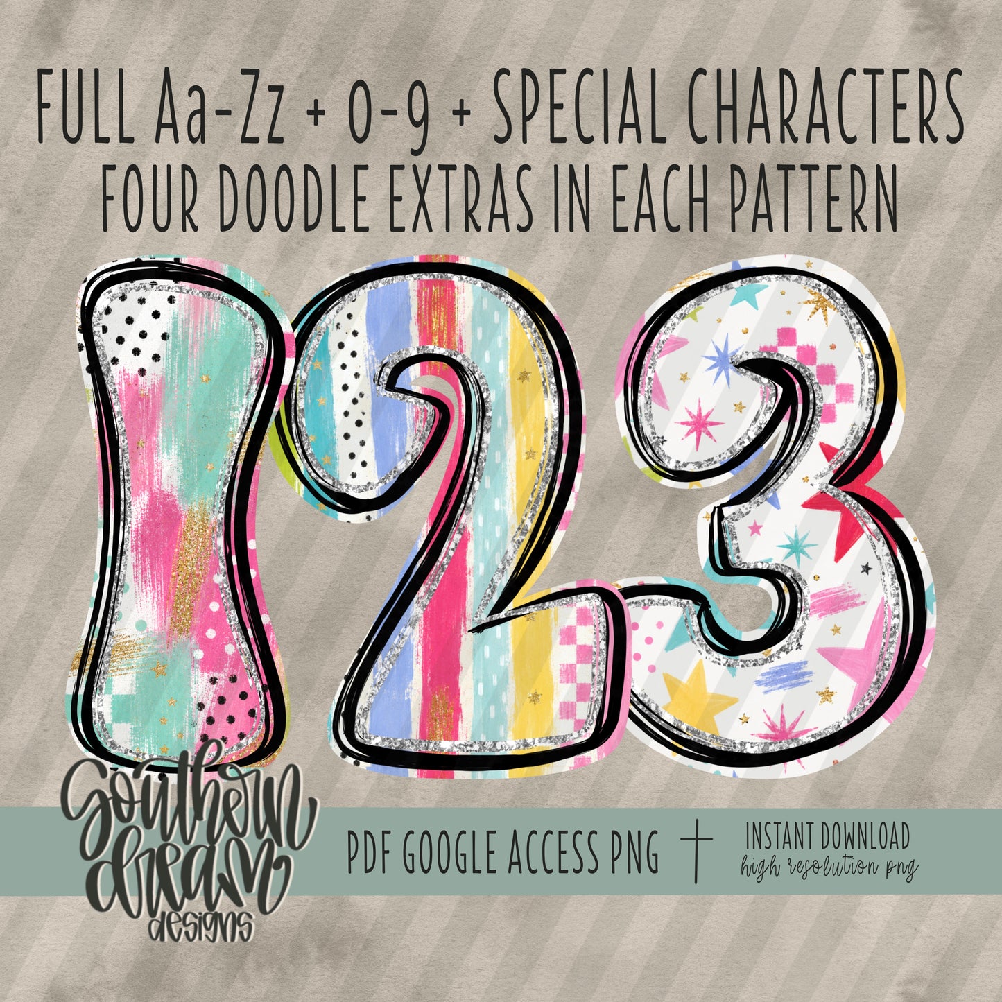Color Me Happy Alpha (3 Sets Aa-Zz, 0-9, Special Characters, Special Shapes)