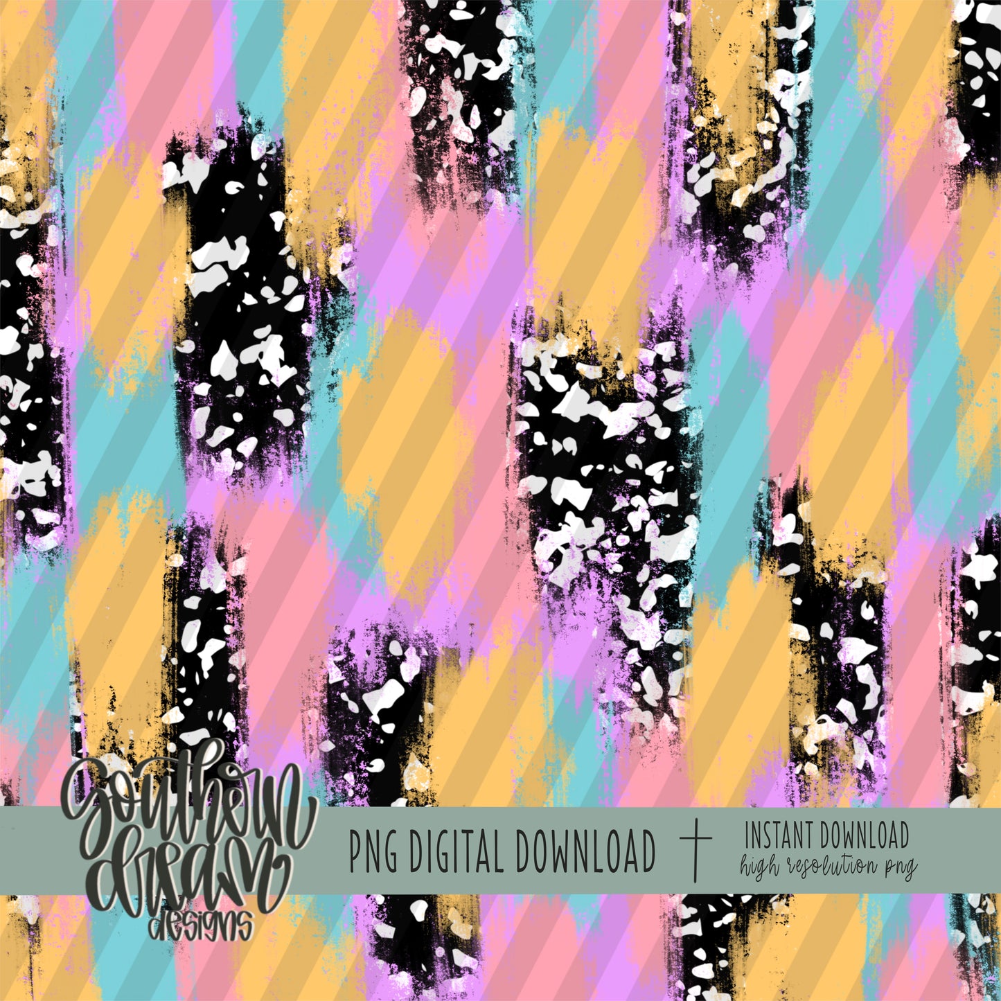 Composition Notebook Brush Strokes Digital Paper (Not Seamless)