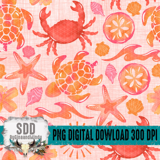 Coral Beach Seamless Bundle