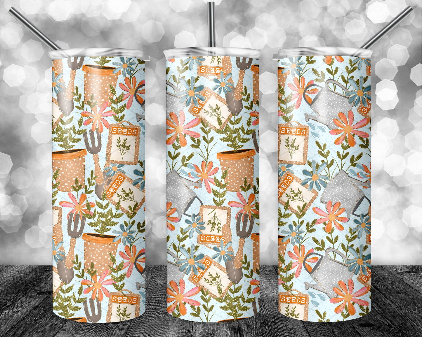 Cottage Garden Tools Seamless Bundle
