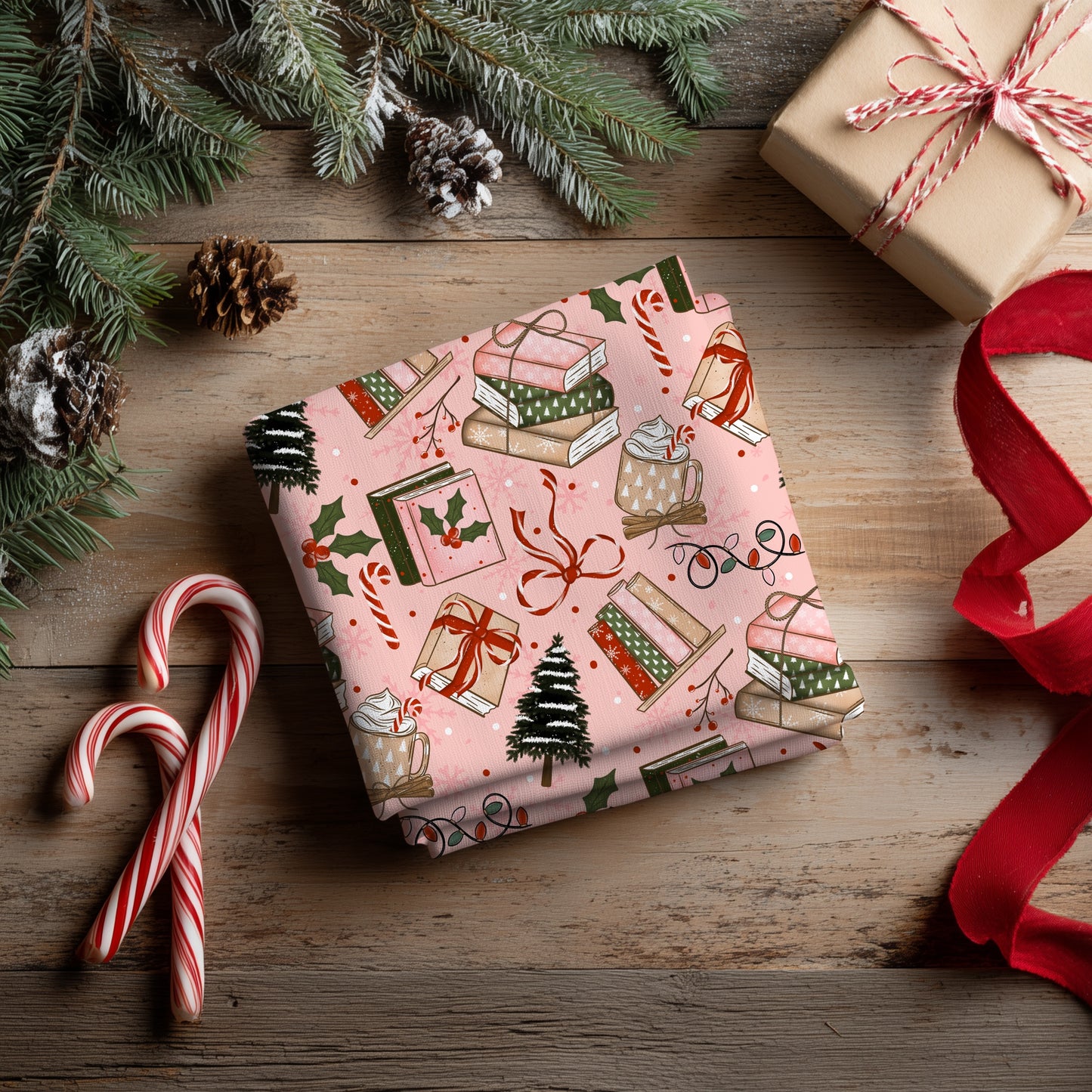 Cozy Christmas Books Seamless Bundle