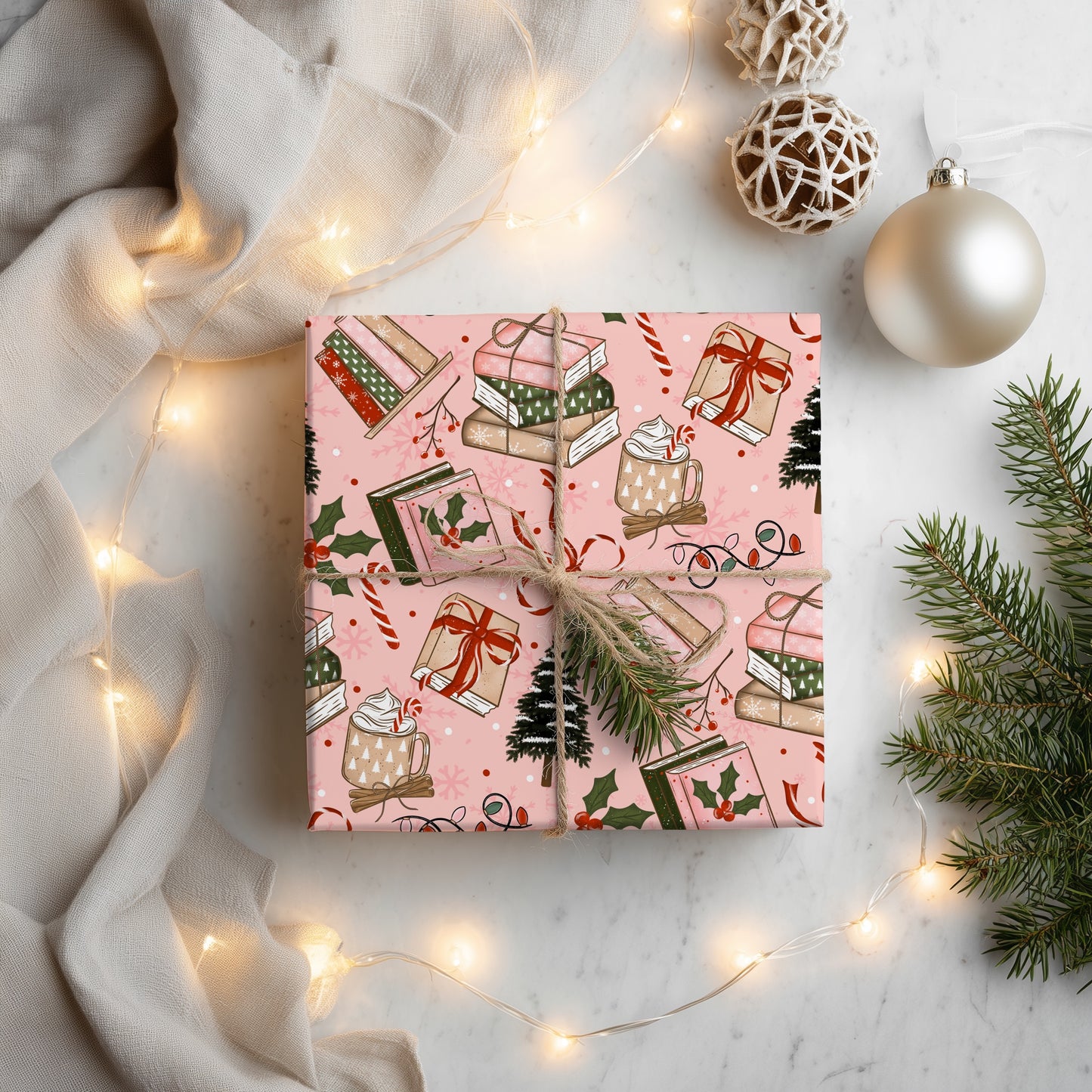 Cozy Christmas Books Seamless Bundle