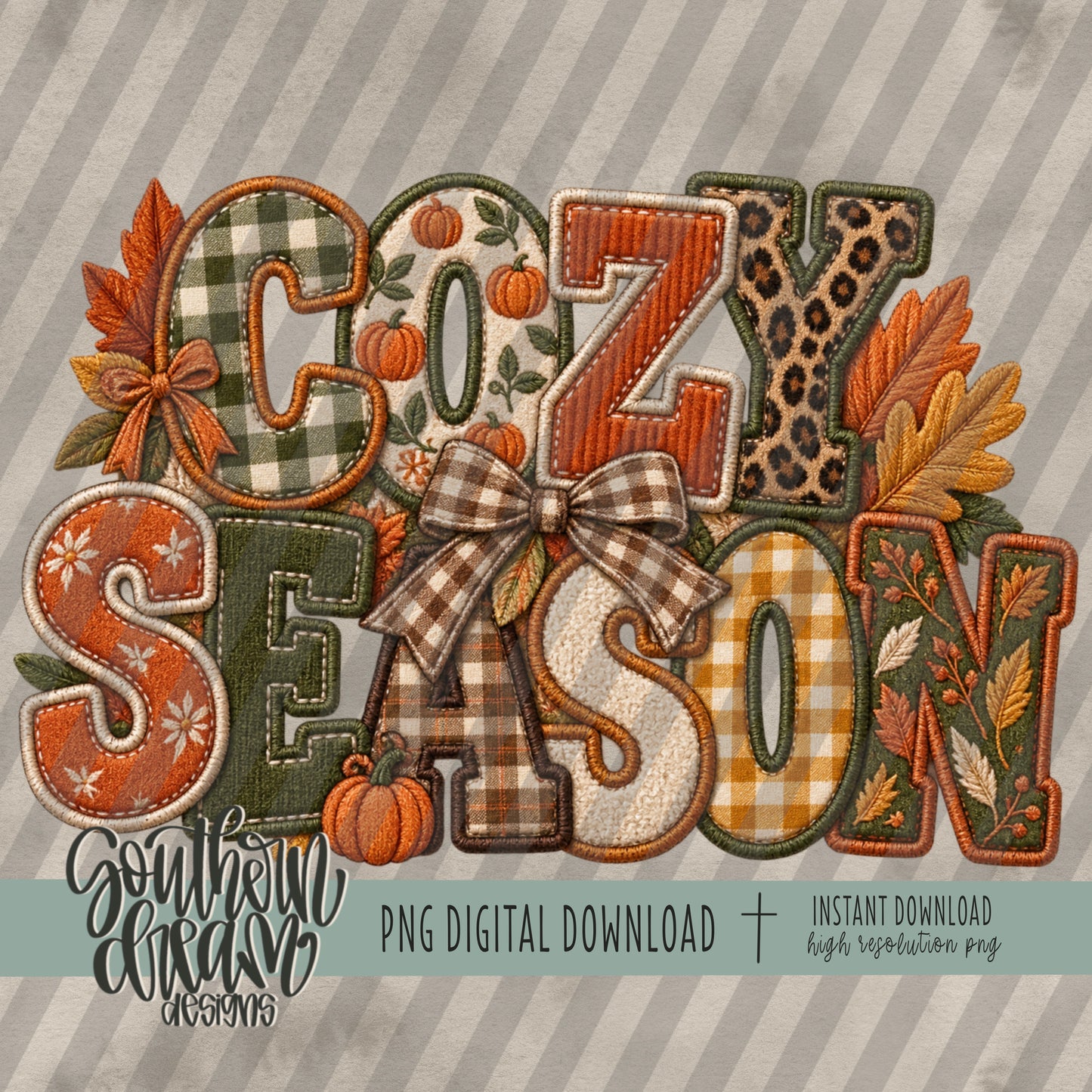 Cozy Season Faux Embroidery