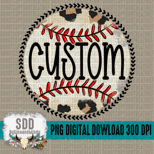 Leopard Baseball Custom