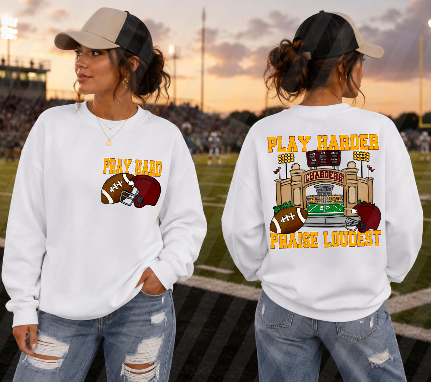 Faith Football Spirit Wear (CUSTOM) (Front & Back)