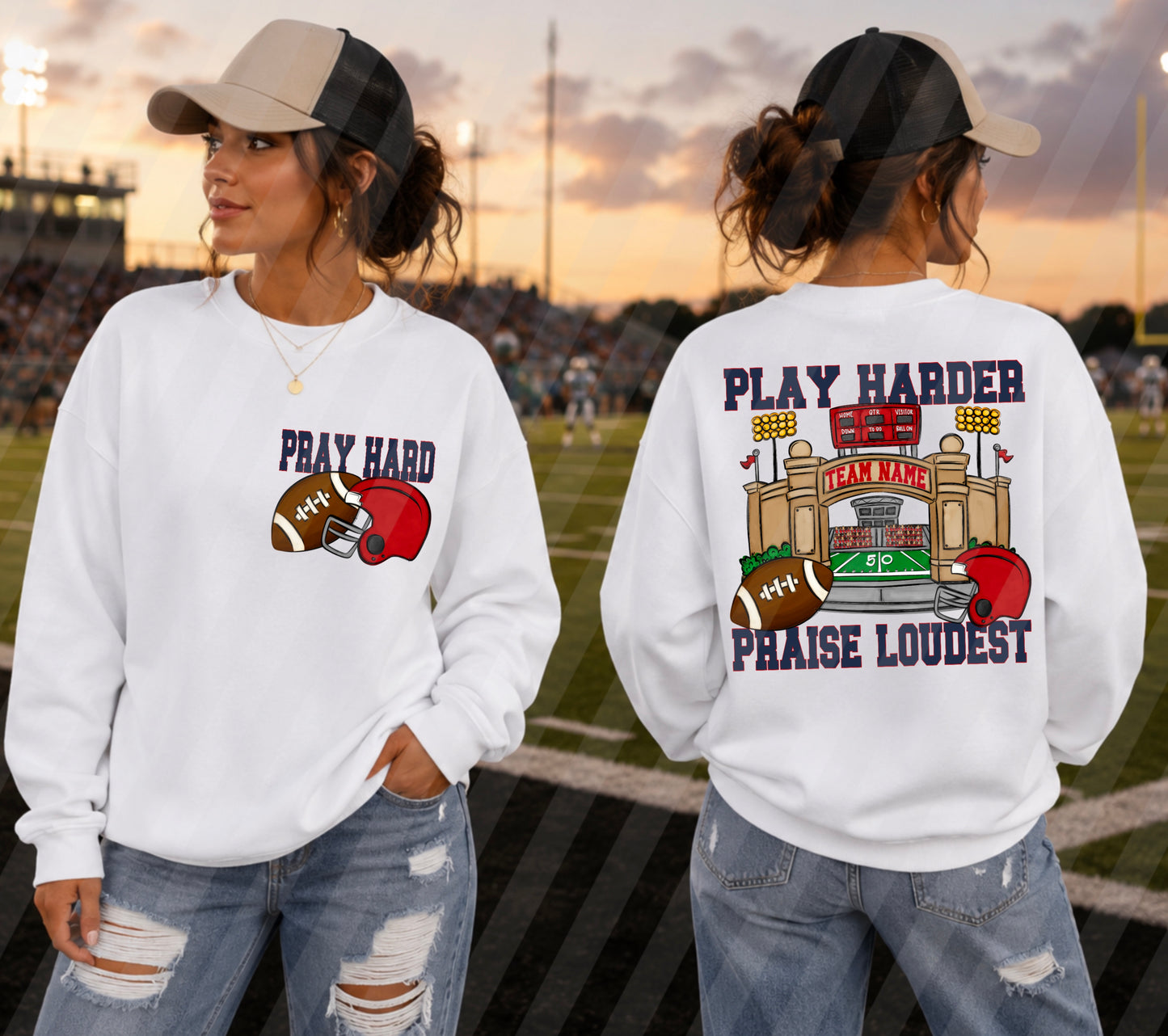 Faith Football Spirit Wear (CUSTOM) (Front & Back)