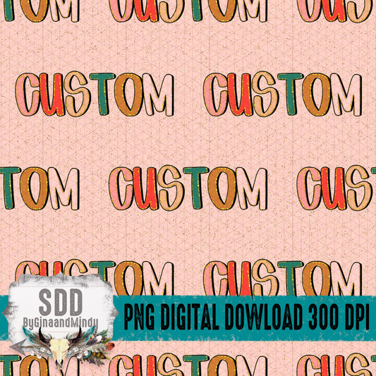 Custom Name Seamless Bundle