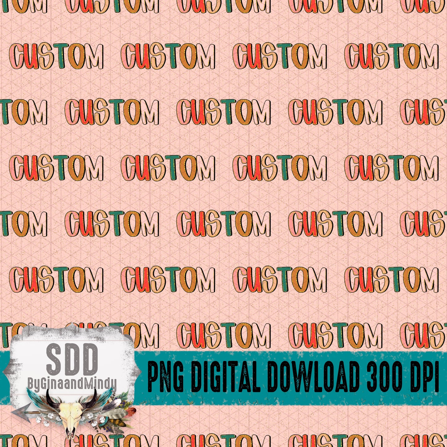 Custom Name Seamless Bundle