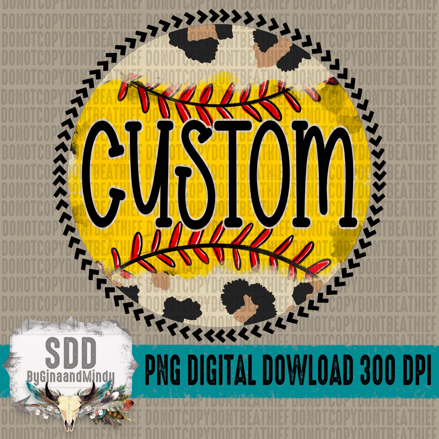 Leopard Softball Custom