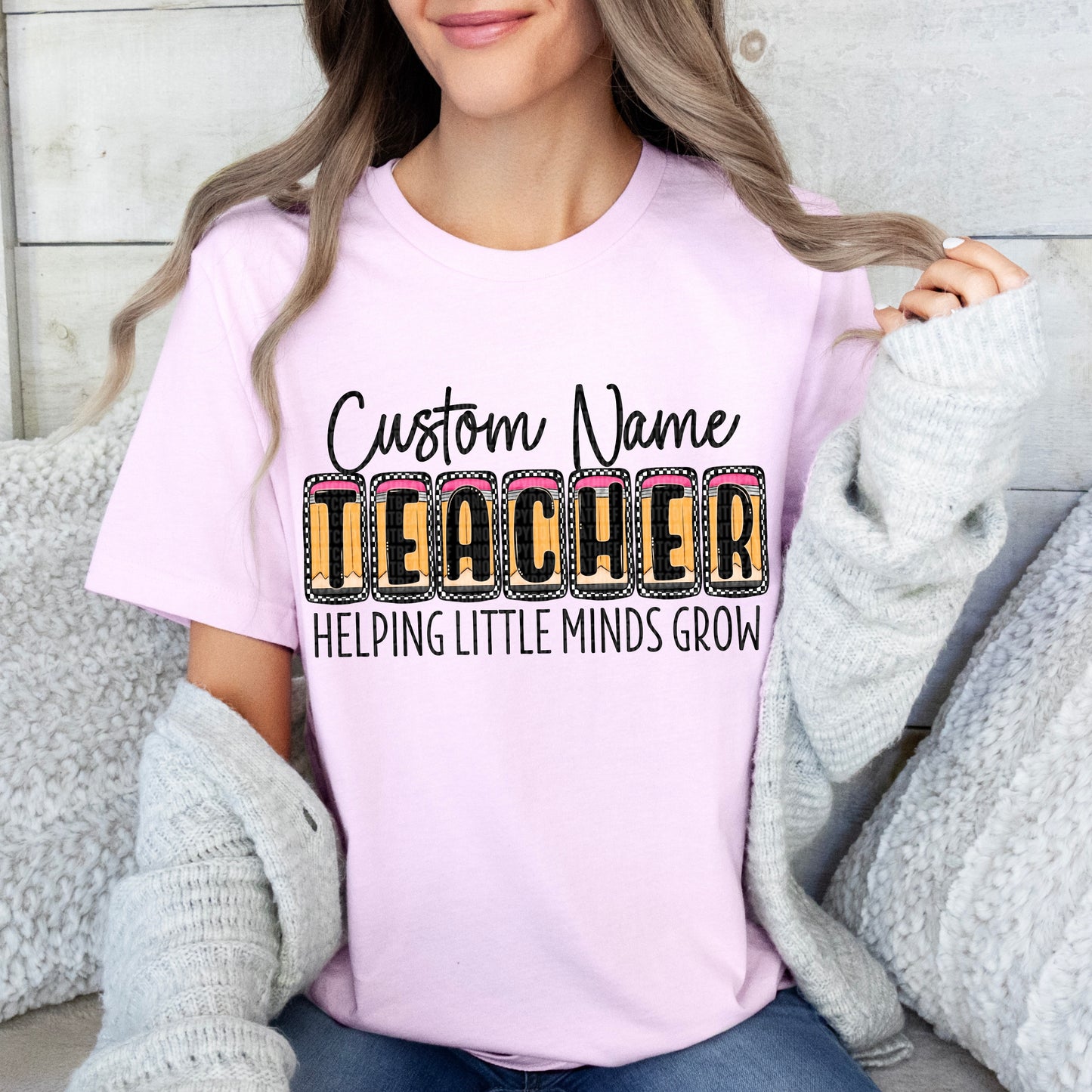 Custom Teacher Helping Little Minds Grow