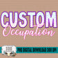 Custom Occupation Dots Embroidery